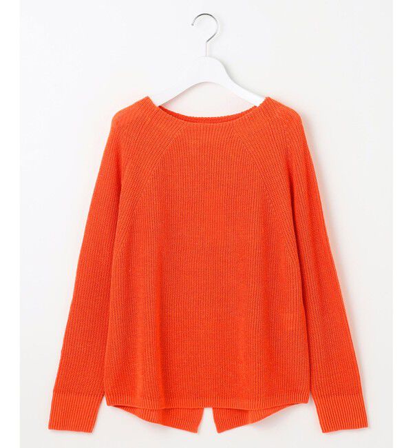 自由区「【WEB限定カラーあり・洗える】リネンミドルゲージボートネック ニット」|ニット・セーター|