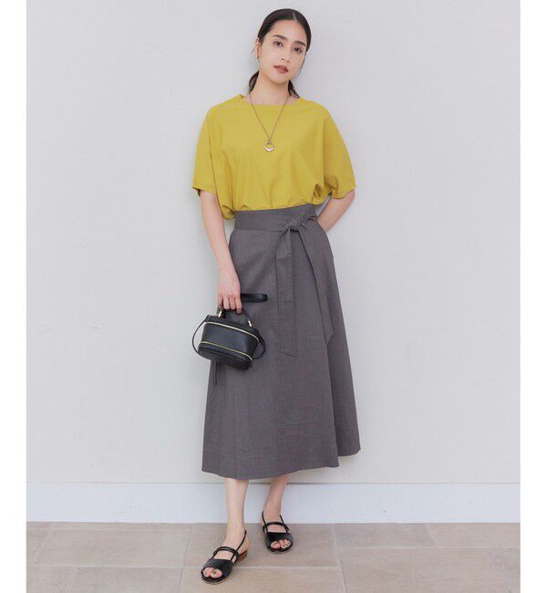 自由区「【WEB限定カラーあり・接触冷感・UVカット】クレープストレッチドルマン ニット」|ニット・セーター|