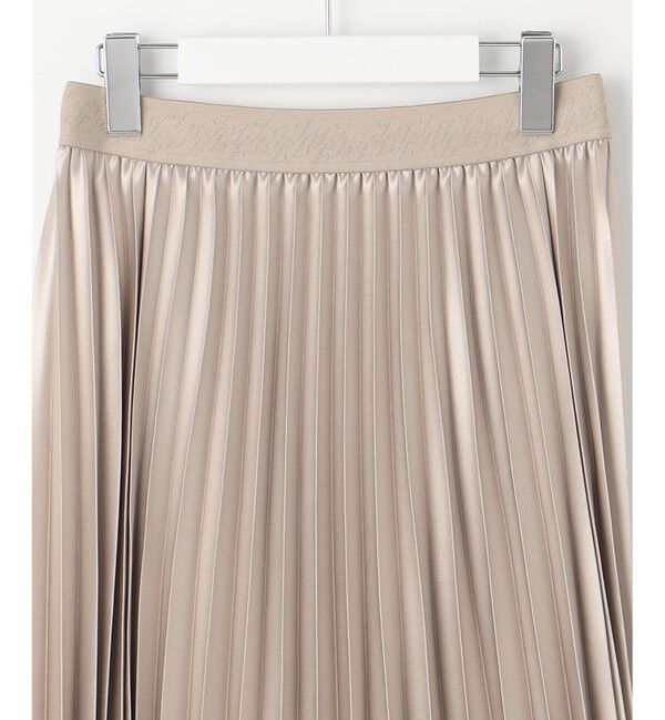 自由区「【ウエストゴム・洗える】ブライトサテンプリーツ スカート」|スカート|