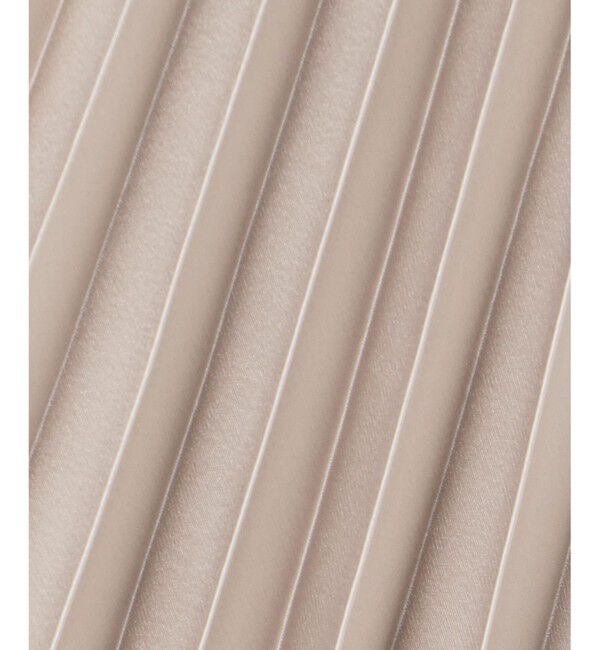 自由区「【ウエストゴム・洗える】ブライトサテンプリーツ スカート」|スカート|