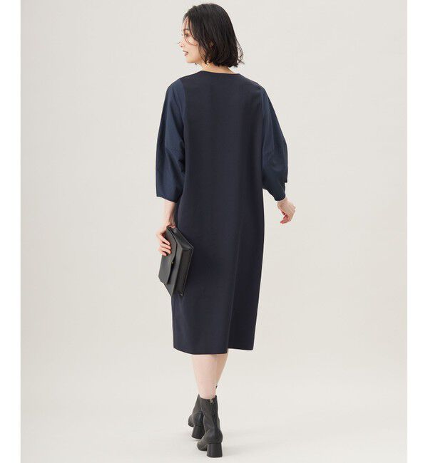 自由区「【洗える】パールディティールニット ワンピース」|ワンピース|