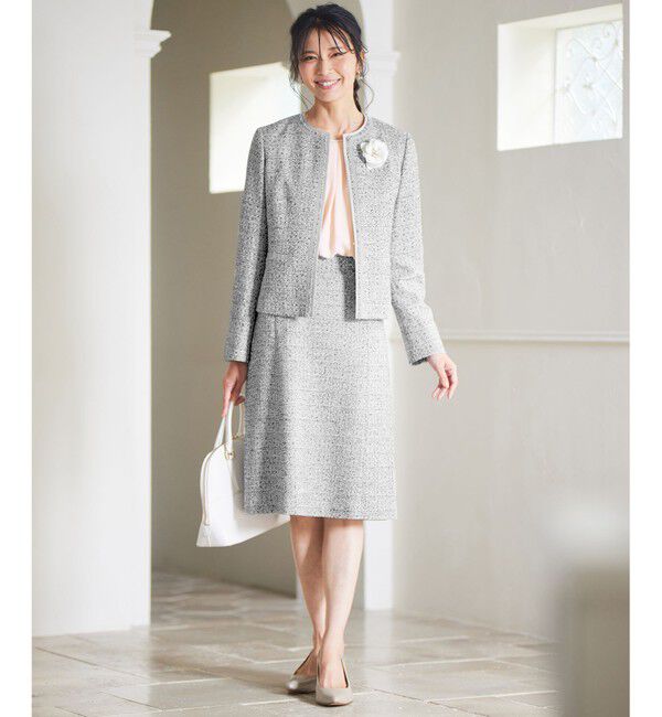 23区「【セットアップ対応】シャインツイードストレッチ スカート」|スカート|