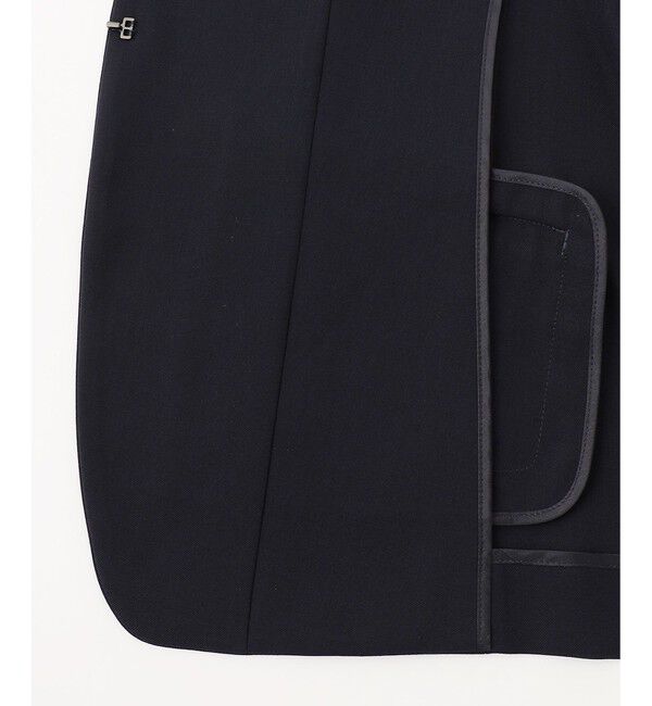 23区「【セットアップ対応/洗える】ドライツイル ノーカラー ジャケット」|ノーカラージャケット|