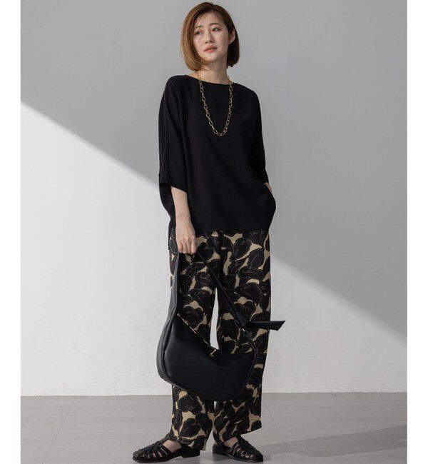 23区「【洗える】Ratti フラワーアートプリント ワイド パンツ」|その他|