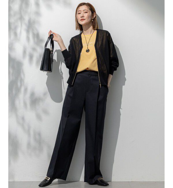 23区「【洗える】ライトシアーニット ブルゾン」|ブルゾン・スタジャン|