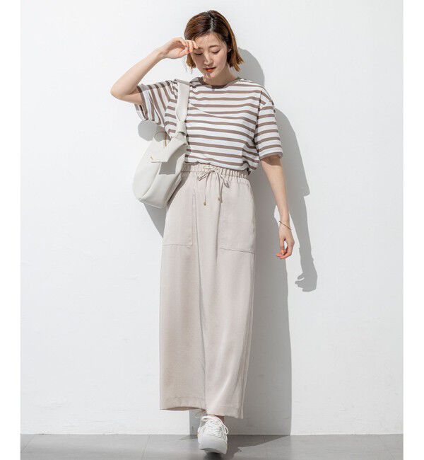 23区「【撥水加工/洗える】スムースサテン Iライン スカート」|スカート|