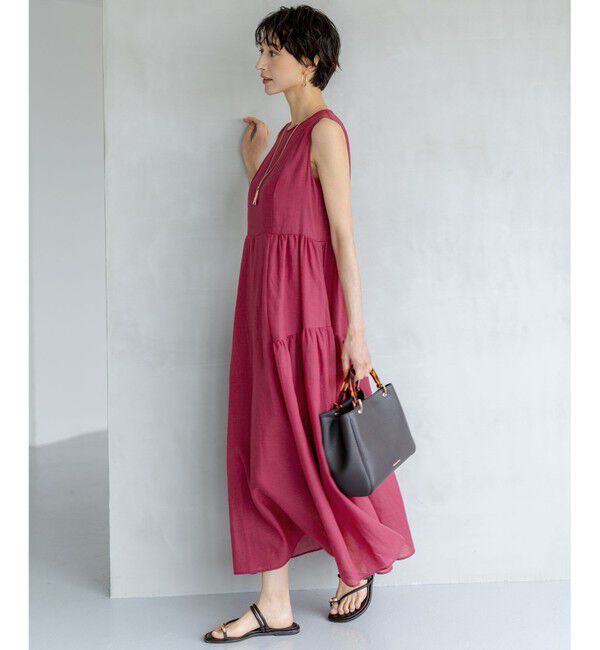 23区「【一部店舗限定/接触冷感/洗える】ラミータンブラー ノースリーブ ワンピース」|ワンピース|