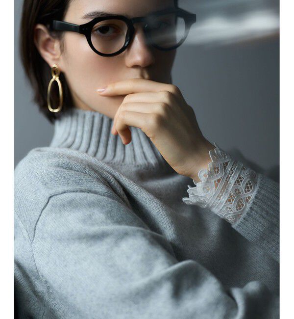 23区「【洗える】ナチュラルコットンベア レースレイヤード カットソー」|Tシャツ・カットソー|