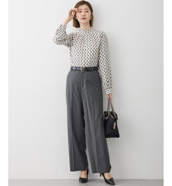 23区「【セットアップ着用】ファインネスウール ワイド パンツ」|その他|