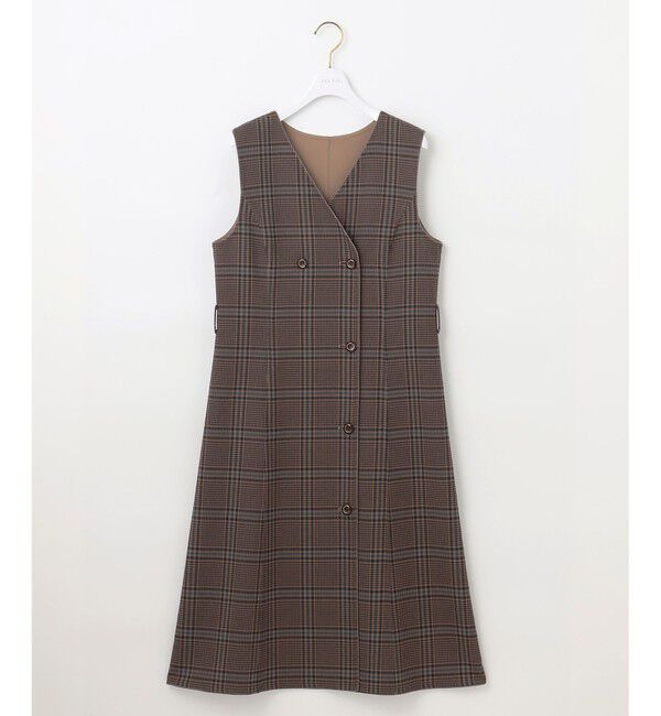 any SiS「【美人百花10月号掲載】リバーシブルチェックラップ ワンピース」|ワンピース|