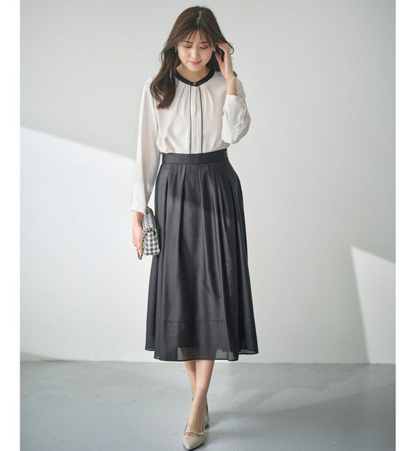 any SiS「【洗える】シアーチンツタック スカート」|スカート|