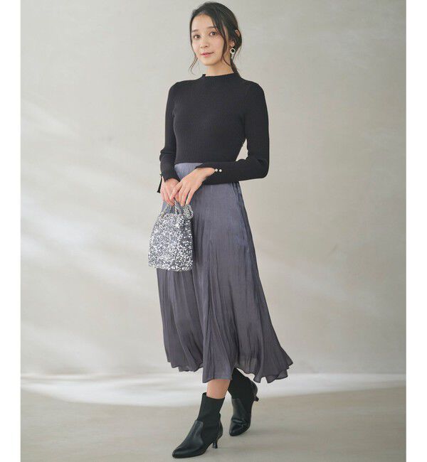 any SiS「【洗える】オーロラサテンコンビ ワンピース」|ワンピース|