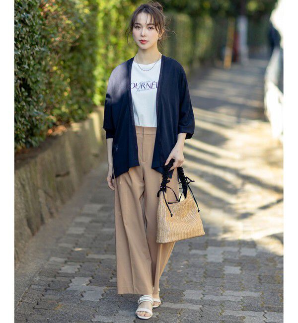 ANY SIS「【ストレッチ・接触冷感・撥水・UVカット・洗える】エアリーストレッチ ワイドパンツ」|その他|