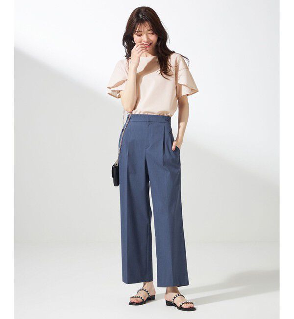 ANY SIS「【ストレッチ・接触冷感・撥水・UVカット・洗える】エアリーストレッチ ワイドパンツ」|その他|