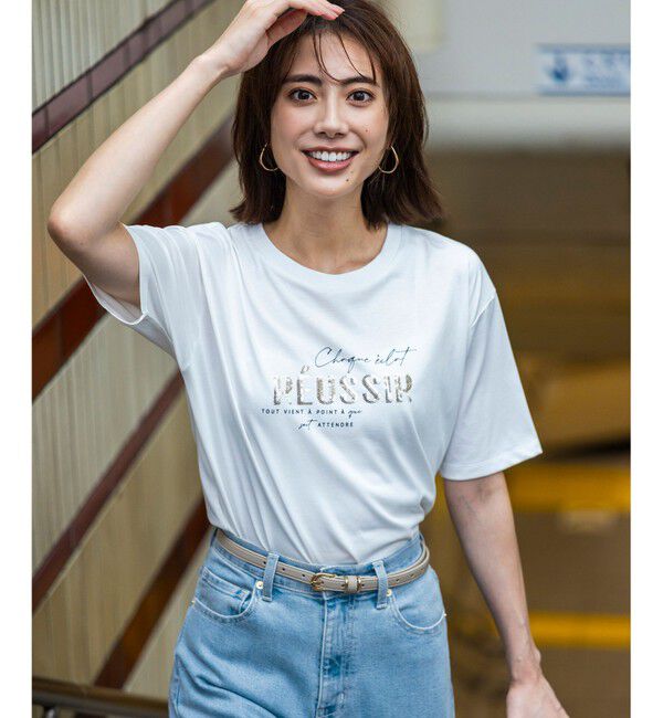 ANY SIS「【洗える】ロゴ刺繍 Tシャツ」|Tシャツ・カットソー|