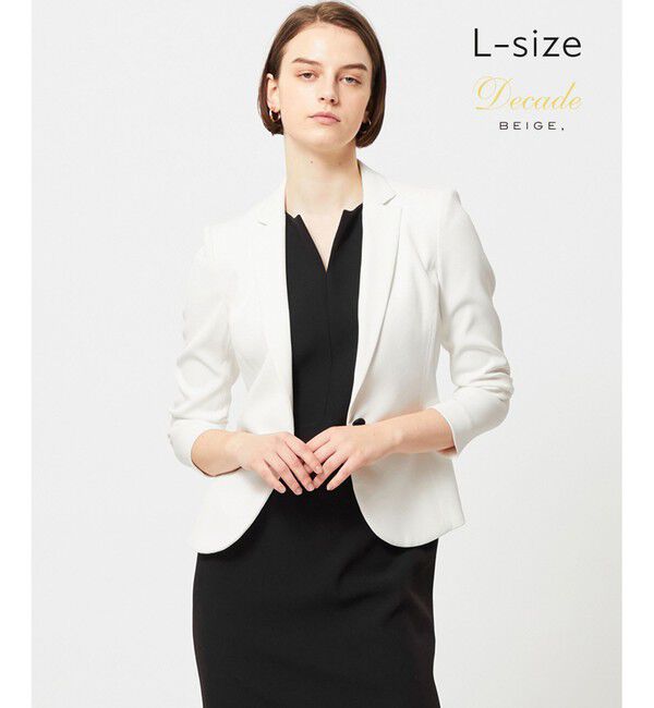 BEIGE,「【L-size】LUIZA / テーラードジャケット」|テーラードジャケット|White