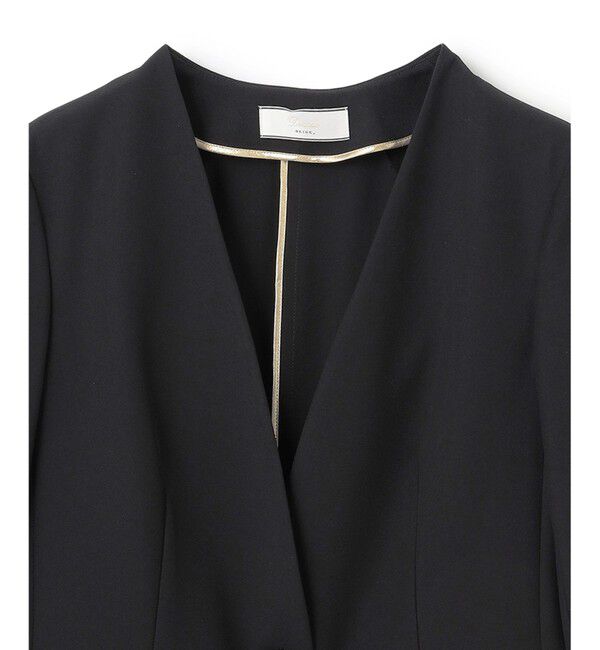 BEIGE,「【洗える・L-size】ALAINA / Vネックカラージャケット」|ノーカラージャケット|