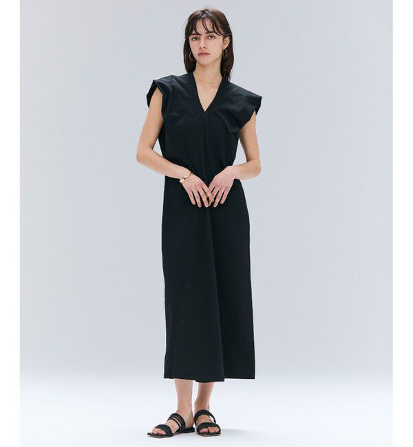 BEIGE,「【洗える】SCALA / コットンリネンボリュームスリーブワンピース」|ワンピース|