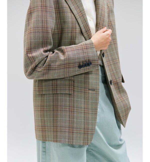 BEIGE,「【Oggi ８月号掲載】SELMA / チェックウールテーラードジャケット」|テーラードジャケット|