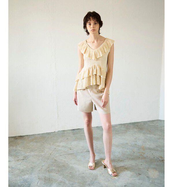 GRACE CONTINENTAL「ミックスフリルニットトップ」|その他|