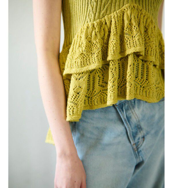 GRACE CONTINENTAL「ミックスフリルニットトップ」|その他|