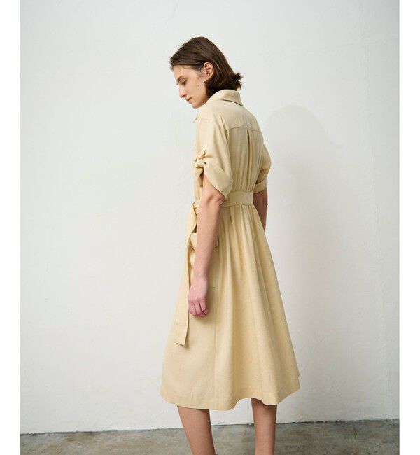 Grace Class「リネンタッチサファリドレス」|ワンピース|