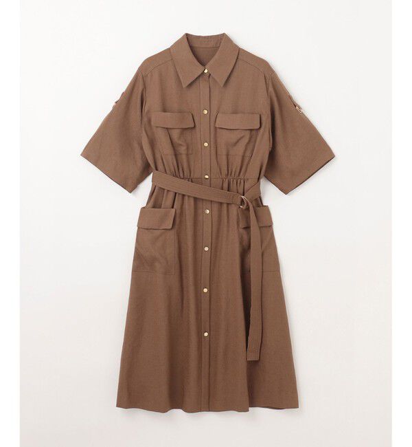 Grace Class「リネンタッチサファリドレス」|ワンピース|