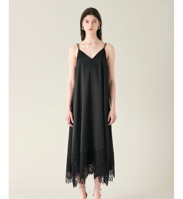 GRACE CONTINENTAL「レースコンビ2wayキャミワンピース」|ワンピース|ブラック