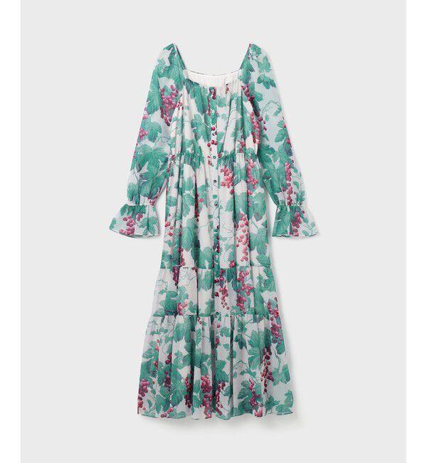 GRACE CONTINENTAL「グレーププリントティアードワンピース」|ワンピース|