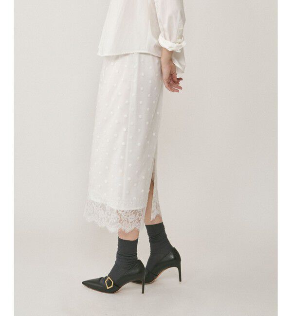  「ドットチュールタイトスカート」|スカート|