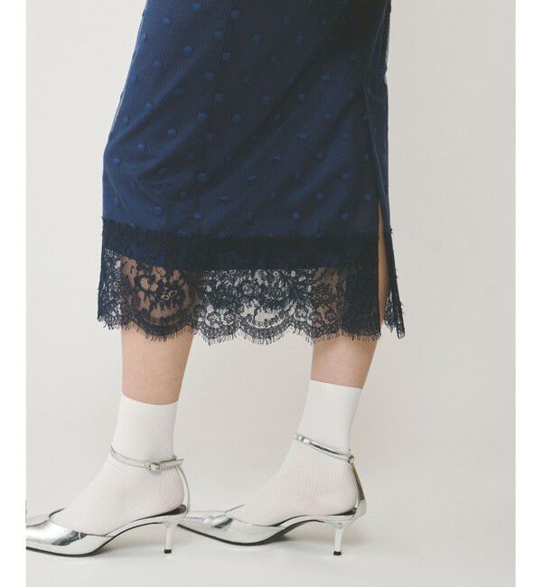  「ドットチュールタイトスカート」|スカート|