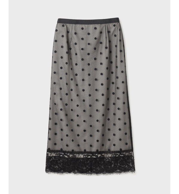  「ドットチュールタイトスカート」|スカート|