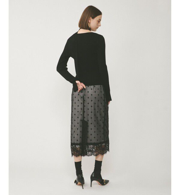  「ドットチュールタイトスカート」|スカート|