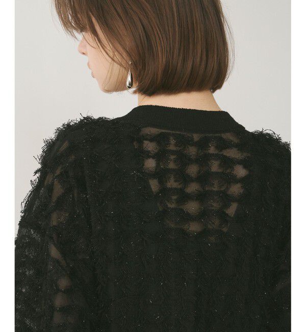  「フリンジニットzipカーディガン」|ニット・セーター|