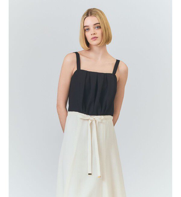 Grace Class「リネンライクバイカラーワンピース」|ワンピース|