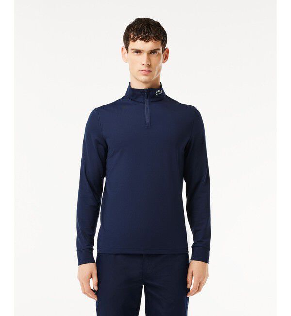 LACOSTE「ハイネックハーフジップウルトラドライジャージ」|スポーツ|ネイビー