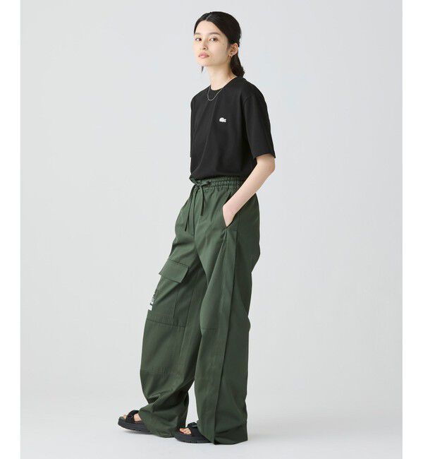 LACOSTE「ヘビーウェイト オーバーサイズバックプリントベーシック半袖Tシャツ」|Tシャツ・カットソー|