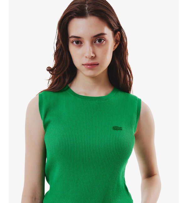 LACOSTE「UVカット クールマックスリブニットタンクトップ」|ベスト・ジレ|