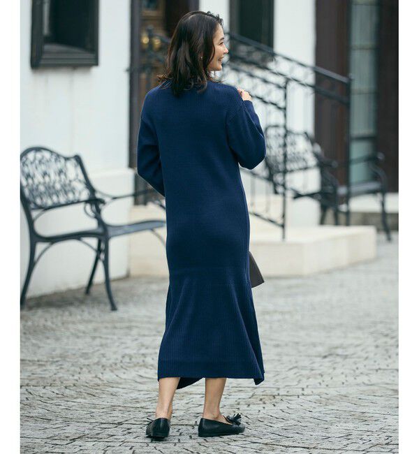 LACOSTE「ローウエストリブニットドレス / フレアワンピース」|ワンピース|