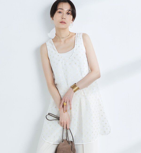 NOLLEY'S「【KIRYU】ラメジャガードロングタンクブラウス」|シャツ・ブラウス|