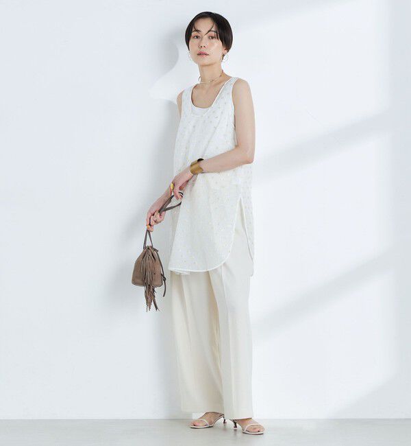 NOLLEY'S「【KIRYU】ラメジャガードロングタンクブラウス」|シャツ・ブラウス|