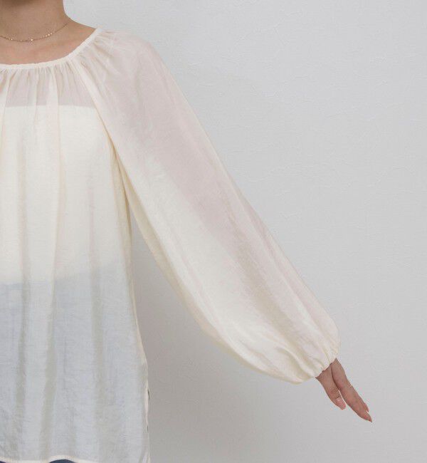 NOLLEY'S sophi「シアー割繊2WAYギャザーブラウス」|シャツ・ブラウス|