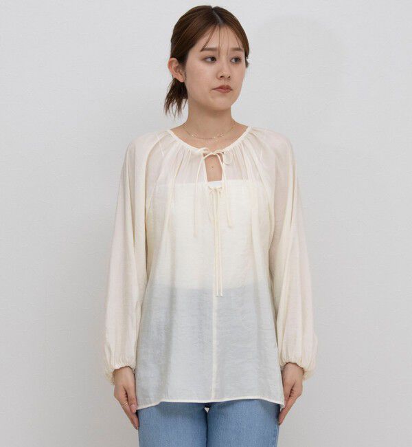 NOLLEY'S sophi「シアー割繊2WAYギャザーブラウス」|シャツ・ブラウス|