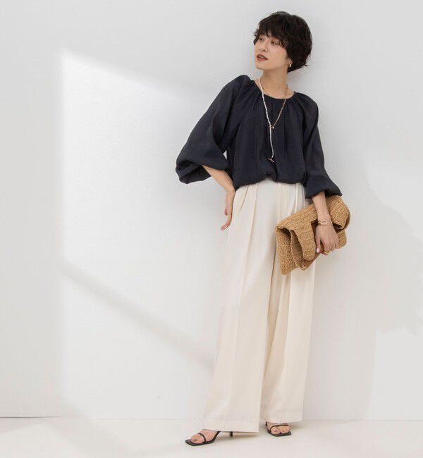 NOLLEY'S sophi「シアー割繊2WAYギャザーブラウス」|シャツ・ブラウス|