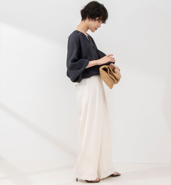 NOLLEY'S sophi「シアー割繊2WAYギャザーブラウス」|シャツ・ブラウス|