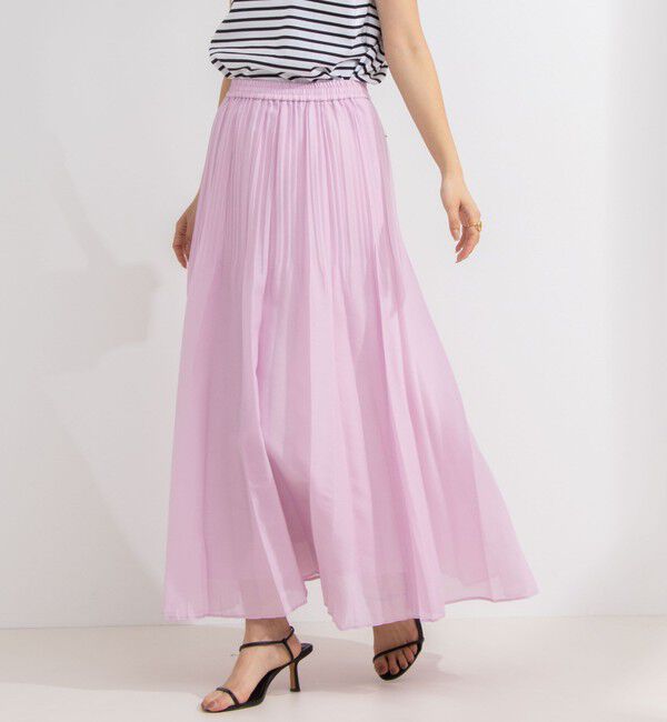 NOLLEY'S「オーガンジープリーツスカート」|スカート|ベビーピンク