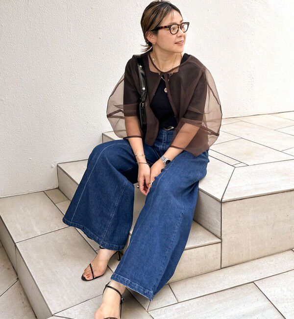 Rie Miller「ランタンスリーブシアー2WAYブラウス」|シャツ・ブラウス|