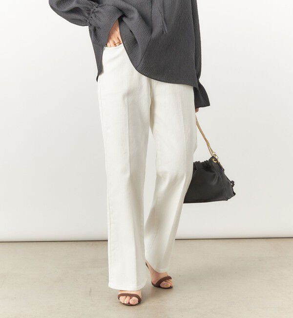 Rie Miller「【RM denim】センタープレスハイウエストデニム」|デニム|