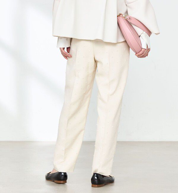 NOLLEY'S「《セットアップ対応》ウォッシャブルドットツッキリツータックテーパードパンツ」|その他|