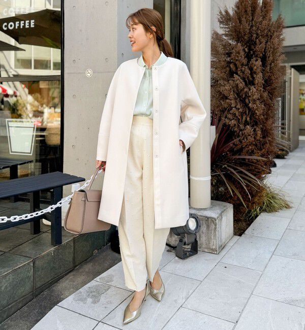 NOLLEY'S「《セットアップ対応》ウォッシャブルドットツッキリツータックテーパードパンツ」|その他|